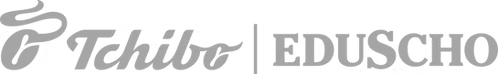 Das graue Logo von Tchibo Eduscho als Partner für hochwertige Mitarbeiterverpflegung.