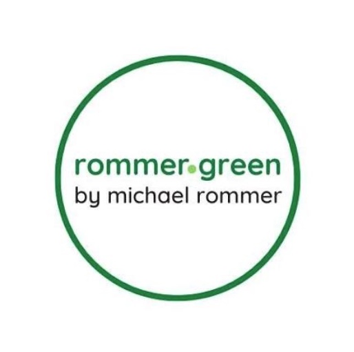 Grünes Logo von rommer.green by michael rommer für Schrankerl Mitarbeiterverpflegung.